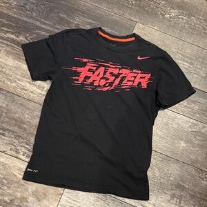 Nike Black Tee with Red Graphic
